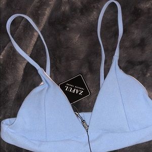 brand new blue bralette bikini top
